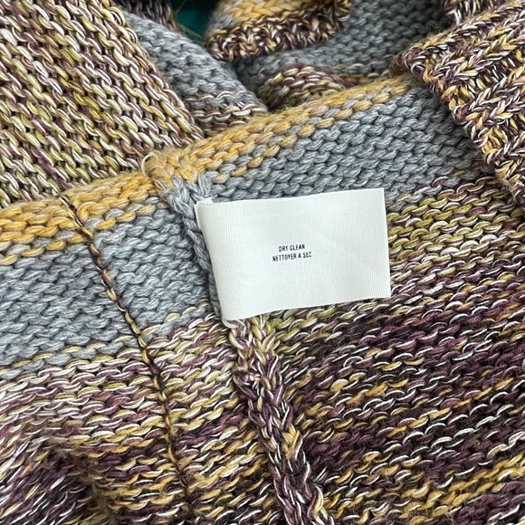 Anthropologie SPARROW Santa Monica Cardigan Sweater Marled Stripe Pockets Large - Picture 12 of 13
